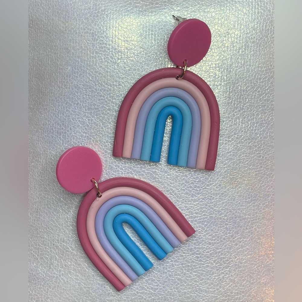 🐸New Rainbow Clay Earrings